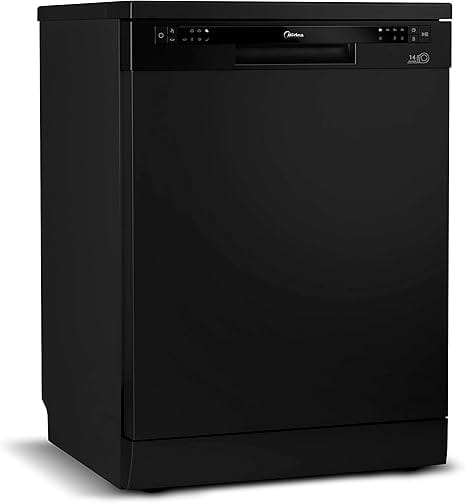 Lava Louças Midea 14 Serviços Preta 127V com design moderno e painel de controle discreto